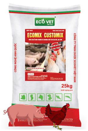 Ecomix Customix - Thức ăn bổ sung vitamin và khoáng chất cho gia súc, gia cầm.