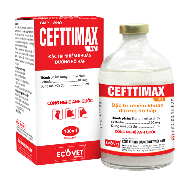 ECO - CEFTTIMAX - Đặc trị bệnh đường hô hấp.