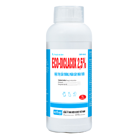 ECO DICLACOX 2,5% - Đặc trị cầu trùng, phân sáp, máu tươi