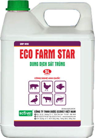 ECO FARM STAR - Thuốc sát trùng đậm đặc tiêu độc, sát trùng chuồng trại.