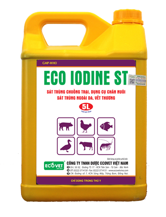 Eco Iodine ST - Disinfection for the housing animals, livestock tools. Skin antiseptic, wound antiseptic.