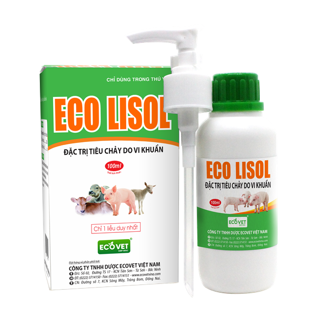 ECO - LISOL ( Dạng xịt) - Đặc trị tiêu chảy do vi khuẩn.