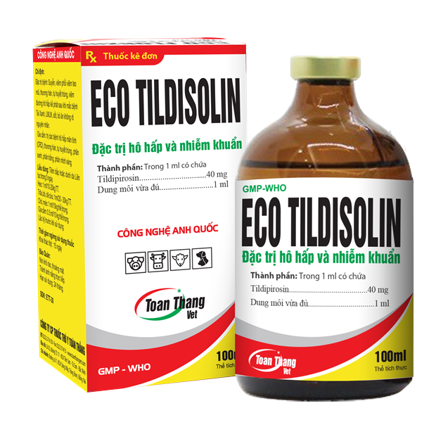 ECO TILDISOLIN - Đặc trị bệnh đường hô hấp trên heo