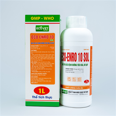 ECO ENRO 10 SOL - Đặc trị các bệnh đường tiêu hóa, hô hấp
