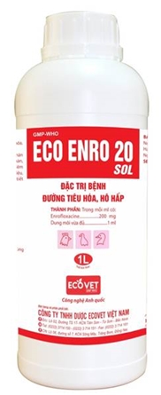ECO ENRO 20 SOL - Đặc trị các bệnh đường tiêu hóa, hô hấp
