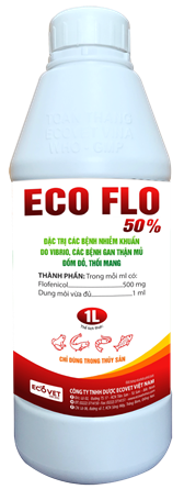 ECO FLO FISH 50% - Đặc trị nhiễm khuẩn do Vibrio, các bệnh nhiễm trùng đường ruột