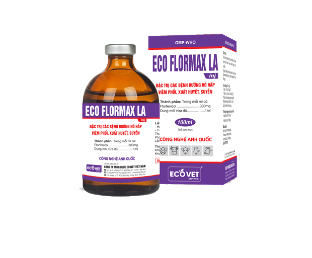 ECO FLOMAX LA - Đặc trị các bệnh đường hô hấp, viêm phổi xuất huyết, suyễn.