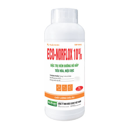 ECO NORFLOX 10% - Đặc trị viêm đường hô hấp, tiêu hóa, niệu dục