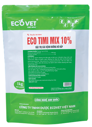 ECO - TIMI MIX 10% - Đặc trị các bệnh đường hô hấp.