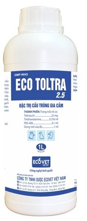 ECO TOLTRA 2.5 - Đặc trị cầu trùng trên gia cầm