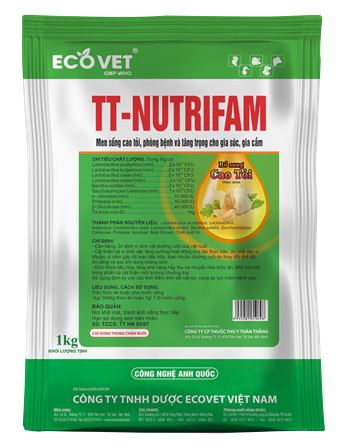 TT - Nutrifam s - Men sốn cao tỏi, phòng bệnh và tăng trọng cho gia súc, gia cầm.