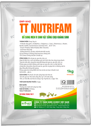 TT-NUTRIFAM - Bổ sung men vi sinh vật chống chịu kháng sinh