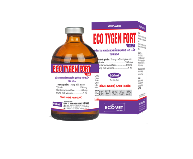 ECO TYGEN FORT - Đặc trị nhiễm khuẩn đường hô hấp, tiêu hóa.