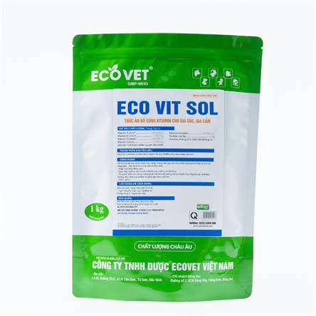 ECO - VIT SOL (Dạng cốm) - Đẹp mã, vàng da, tăng hấp thụ chuyển hóa thức ăn.